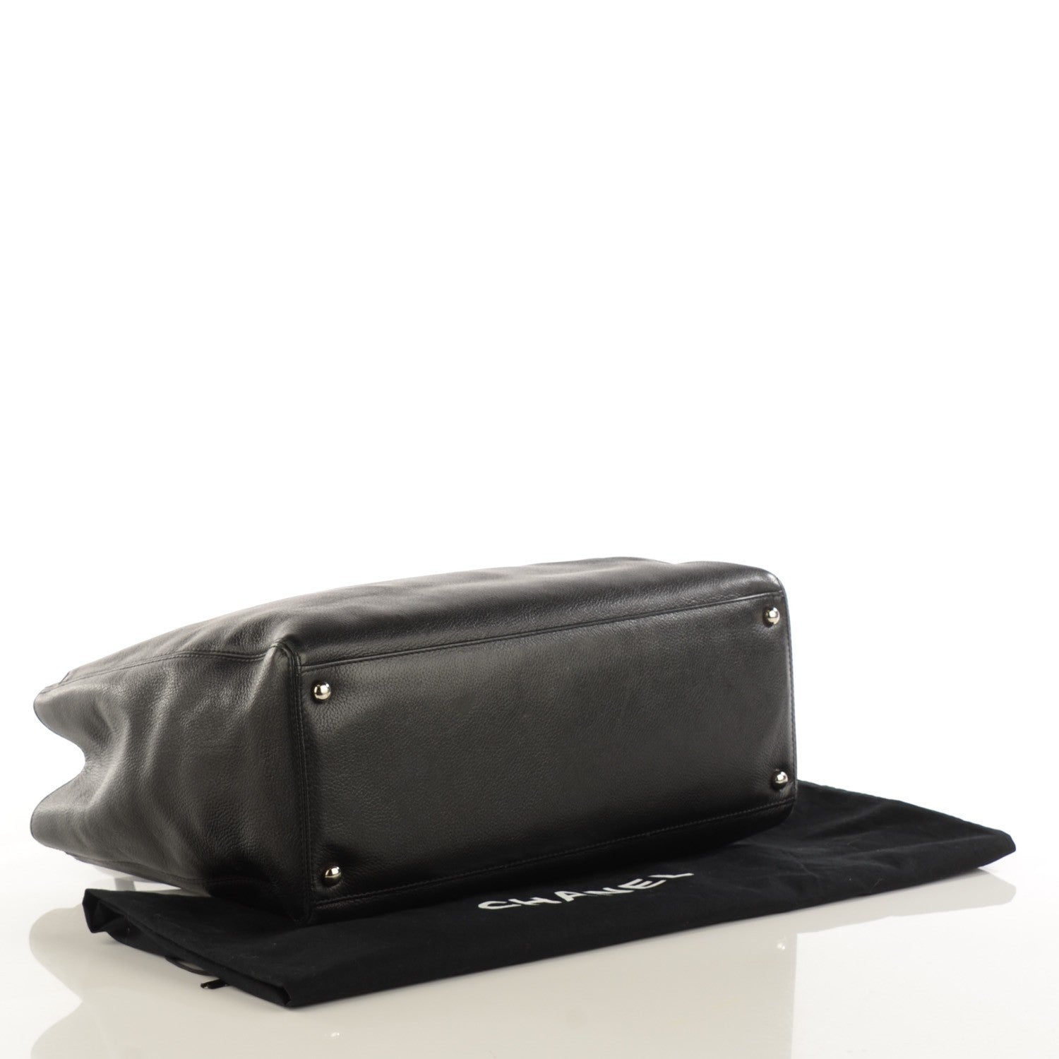 Chanel Deerskin Cerf Executive Shopper Tote Black 4 of 7