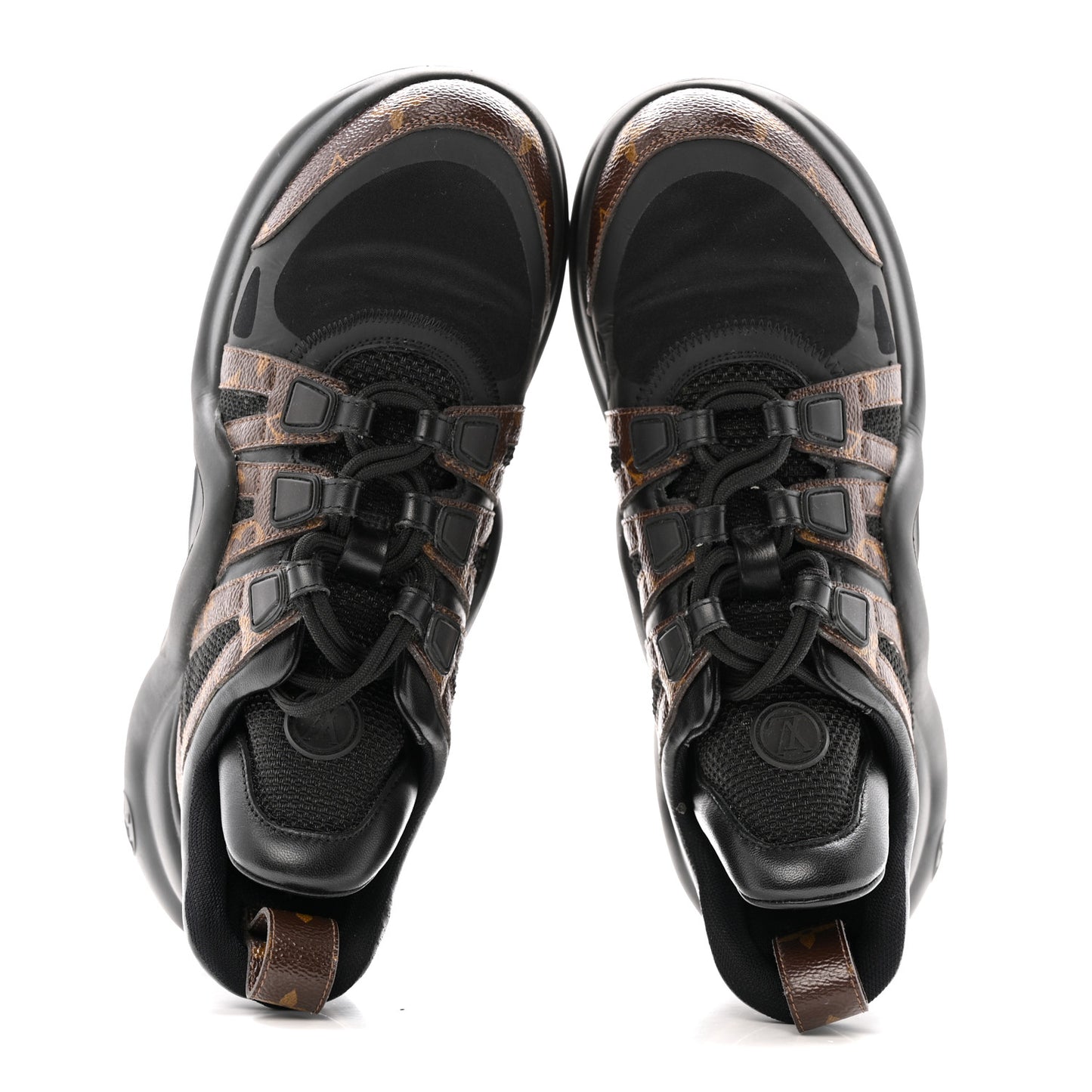 Calfskin Patent Monogram LV Archlight Sneakers 38.5 Black