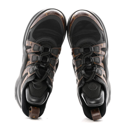 Louis Vuitton Calfskin Patent Monogram LV Archlight Sneakers 38.5 Black 2 of 11