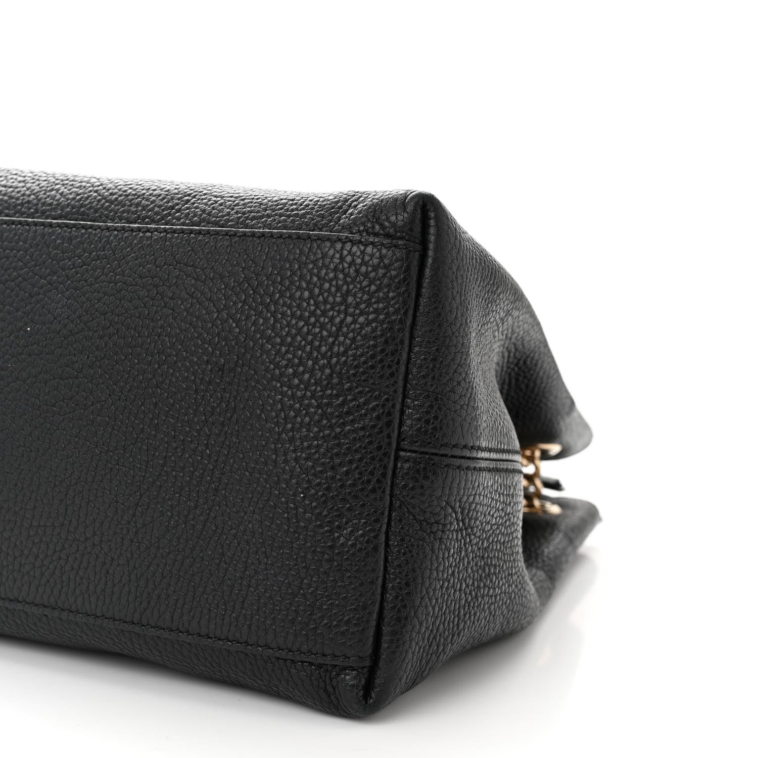 Gucci Pebbled Calfskin Medium Soho Chain Shoulder Bag Black 10 of 11