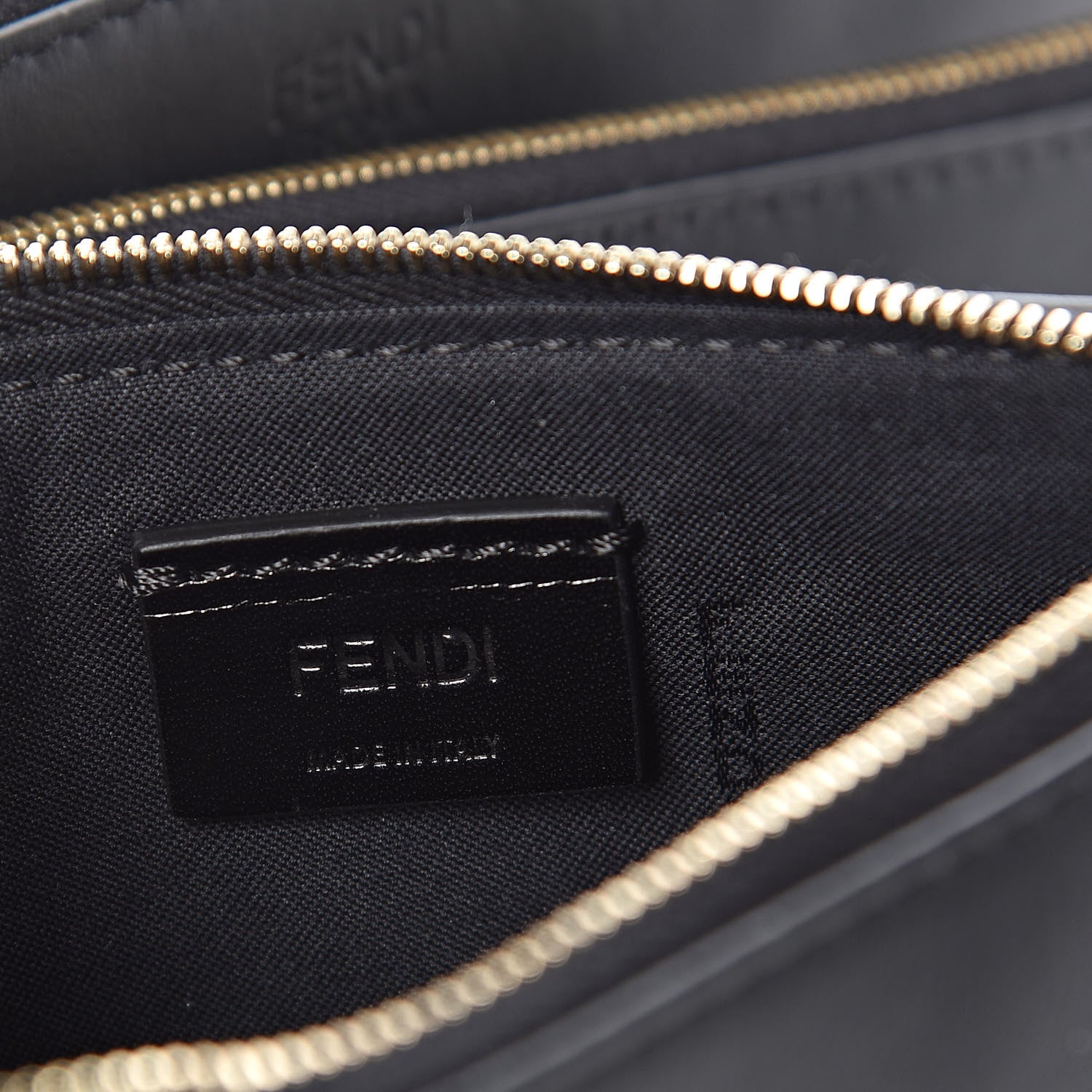 Fendi Vitello Century Opaco F is Fendi Bi-Color Triplette Pouch Set Black 8 of 10