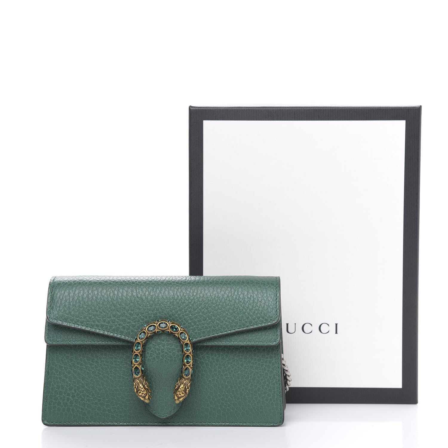 Gucci Calfskin Super Mini Dionysus Shoulder Bag Emerald 10 of 10