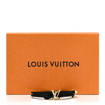 Louis Vuitton Calfskin Bloom Bracelet Black 6 of 6