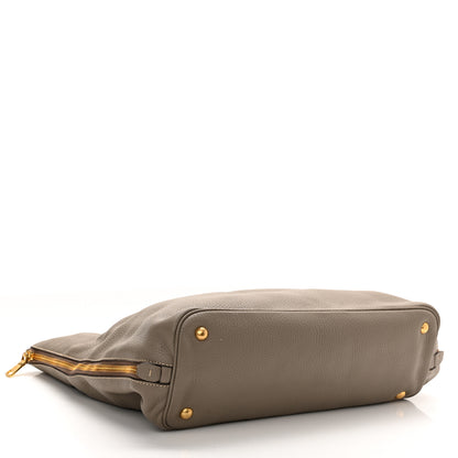 Prada Vitello Daino Zippered Tote Argilla 4 of 14