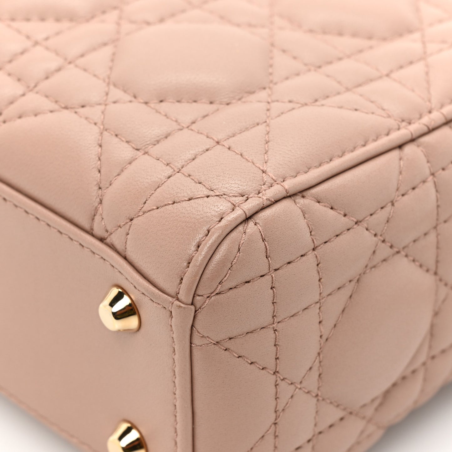 Lambskin Cannage Mini Lady Dior Fard