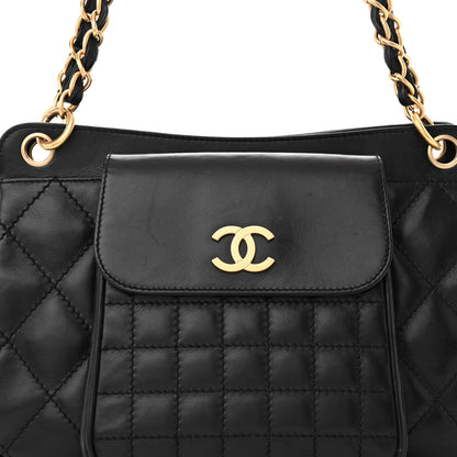 Chanel Lambskin Chocolate Bar Quilted Small Shoulder Bag Black 8 of 11
