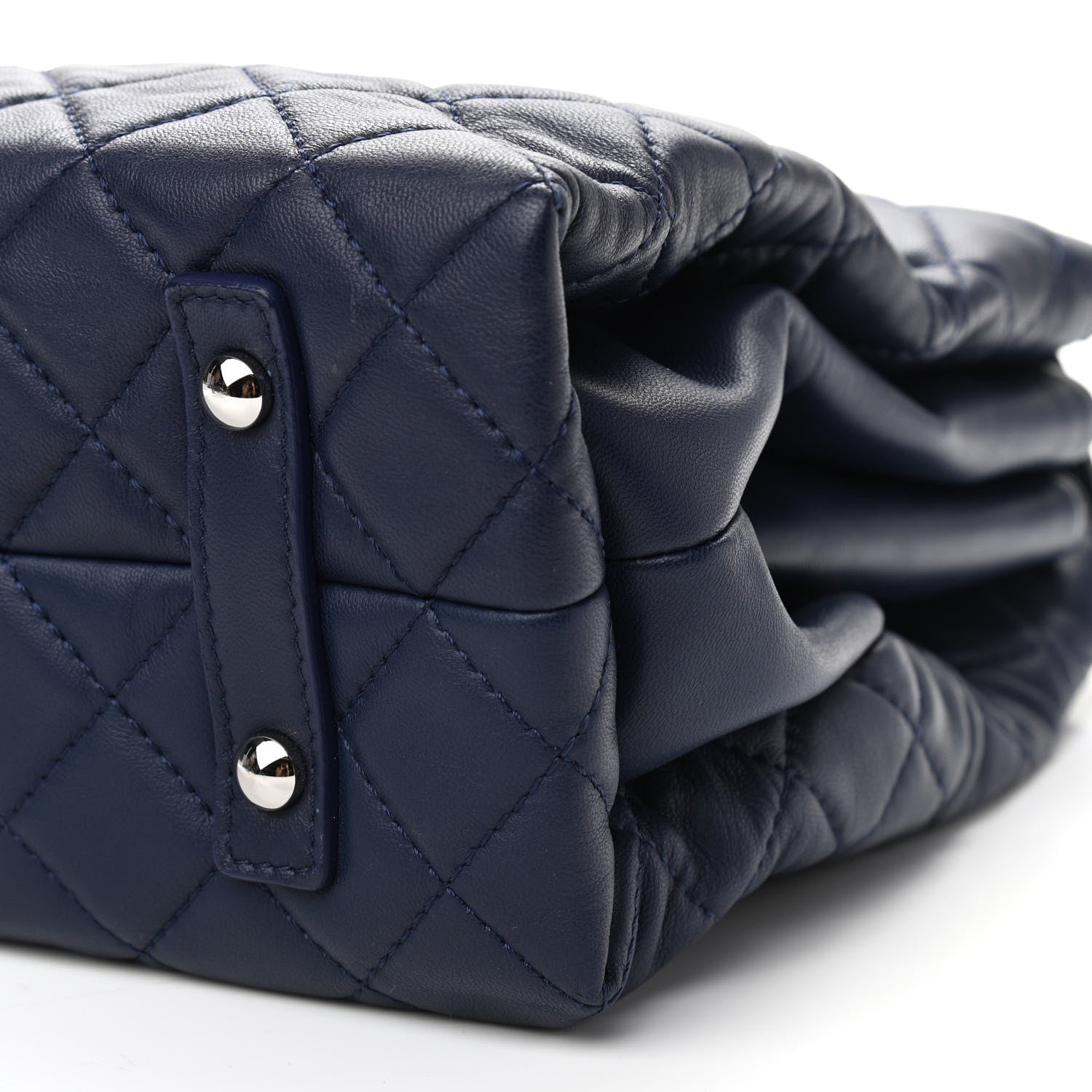 Chanel Lambskin Quilted By 3 Shopping Tote Navy 10 of 10