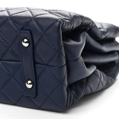 Chanel Lambskin Quilted By 3 Shopping Tote Navy 10 of 10