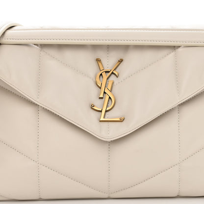 Saint Laurent Lambskin Quilted Small Loulou Puffer Monogram Chain Satchel Crema Soft 7 of 9