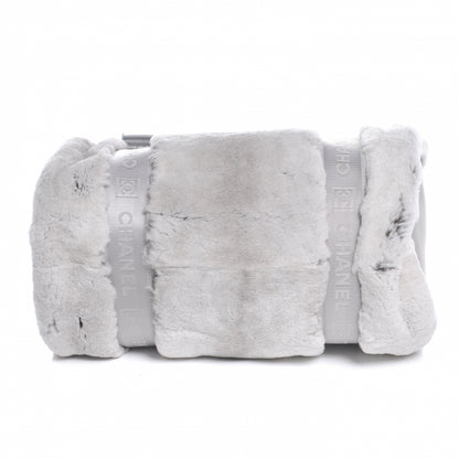 Chanel Rabbit Fur Sport Shoulder Bag Grey 4 of 10