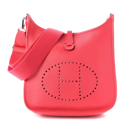 Hermes Taurillon Clemence Evelyne III PM Rose Extreme 1 of 8