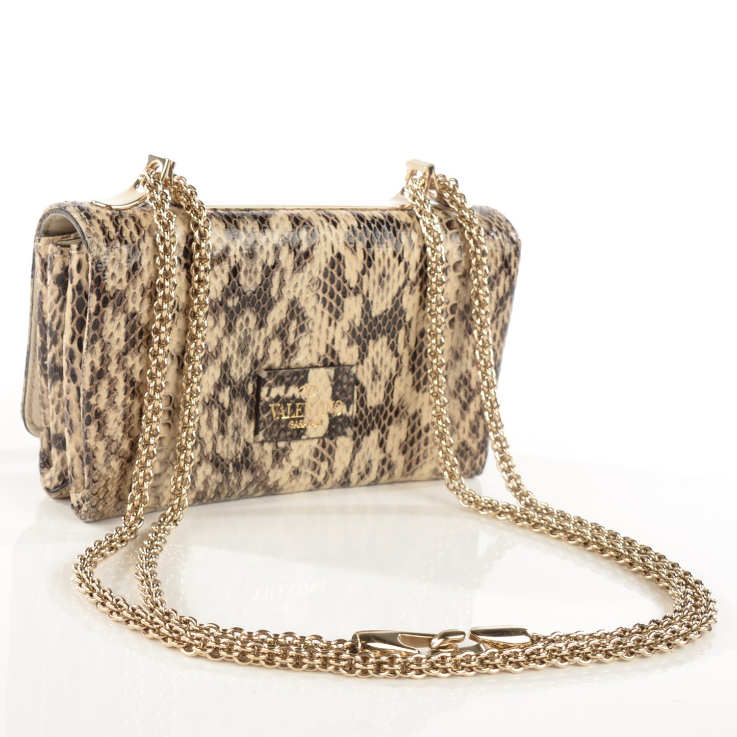 Snakeskin Va Va Voom Shoulder Bag Ivory