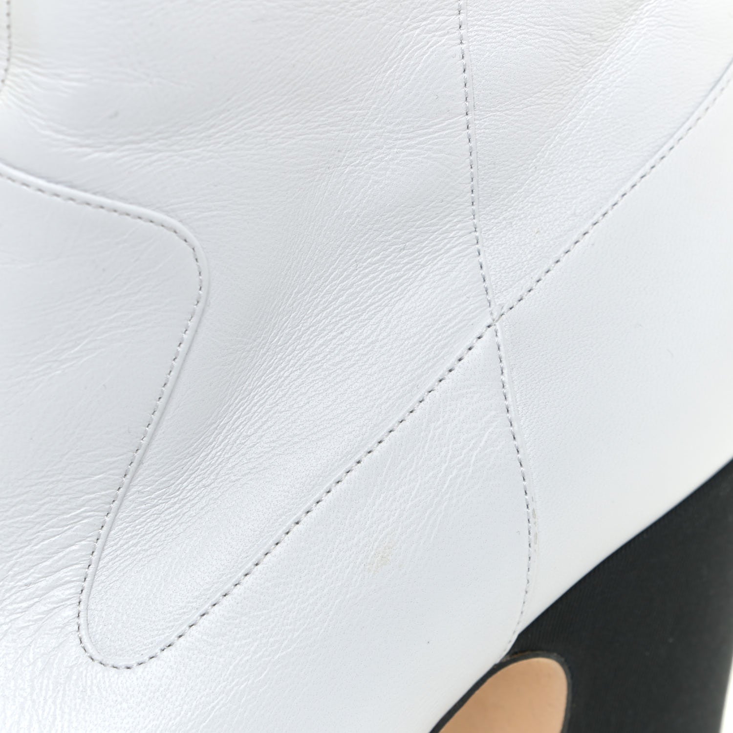Chanel Lambskin Grosgrain CC Cap Toe Short Boots 40 White Black 12 of 14