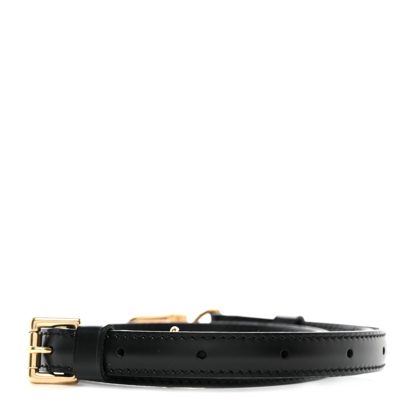 Calfskin 12mm Adjustable Shoulder Strap Black