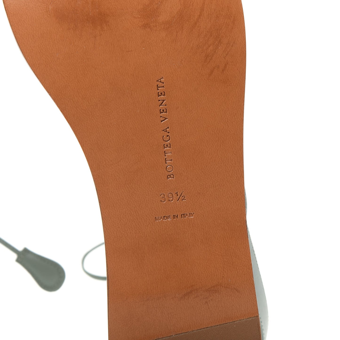 Calfskin Micro Intrecciato Flat Sandals 39.5 New Sauge