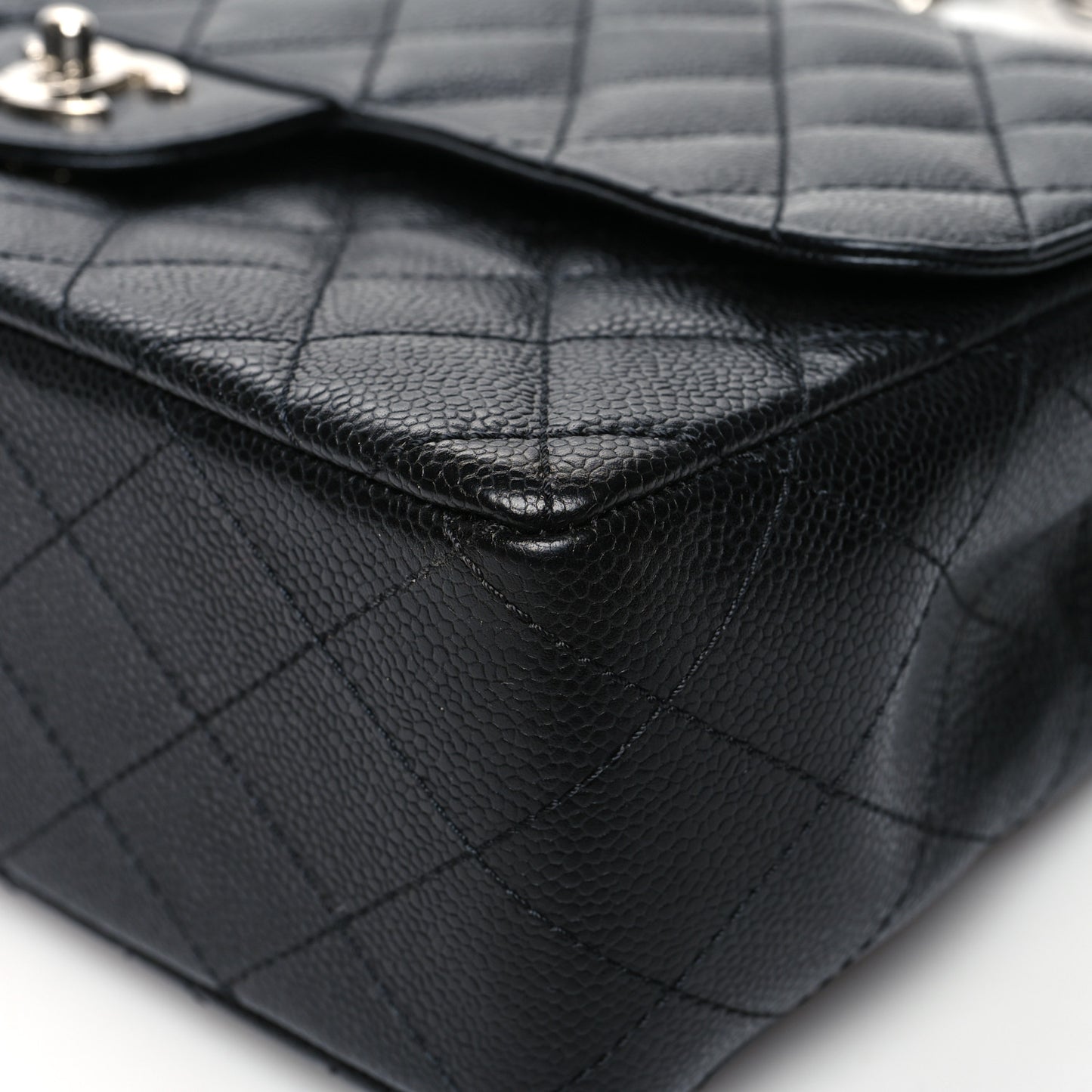 Caviar Quilted Jumbo Single Flap Black
