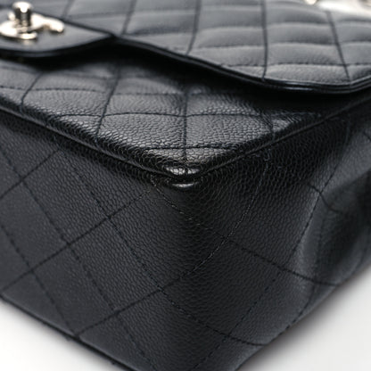 Chanel Caviar Quilted Jumbo Single Flap Black 10 of 12