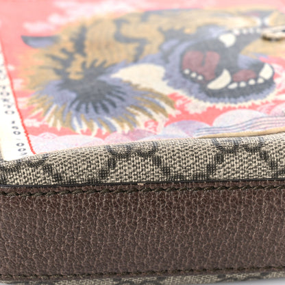Gucci Soft GG Supreme Monogram Courrier Web Medium Flat Messenger Bag Beige New Acero Multicolor 10 of 10