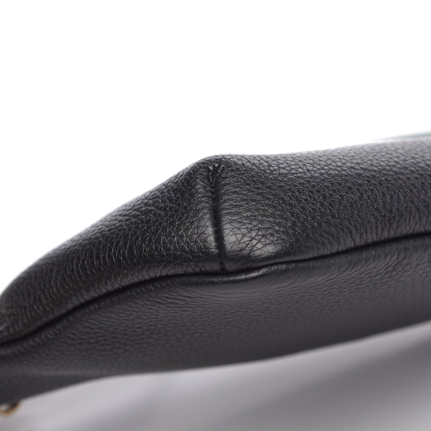 Grained Calfskin Small Logo Belt Bag Black