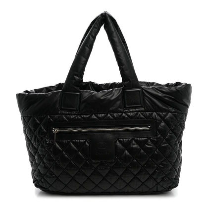 Chanel Nylon Quilted Large Coco Cocoon Tote Black 1 of 12