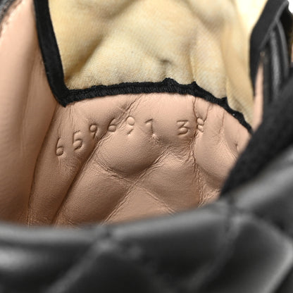 Gucci Apollo Calfskin GG Supreme Nappa Samoa Quilted Lace Up Ankle Boots 38 Black 7 of 8