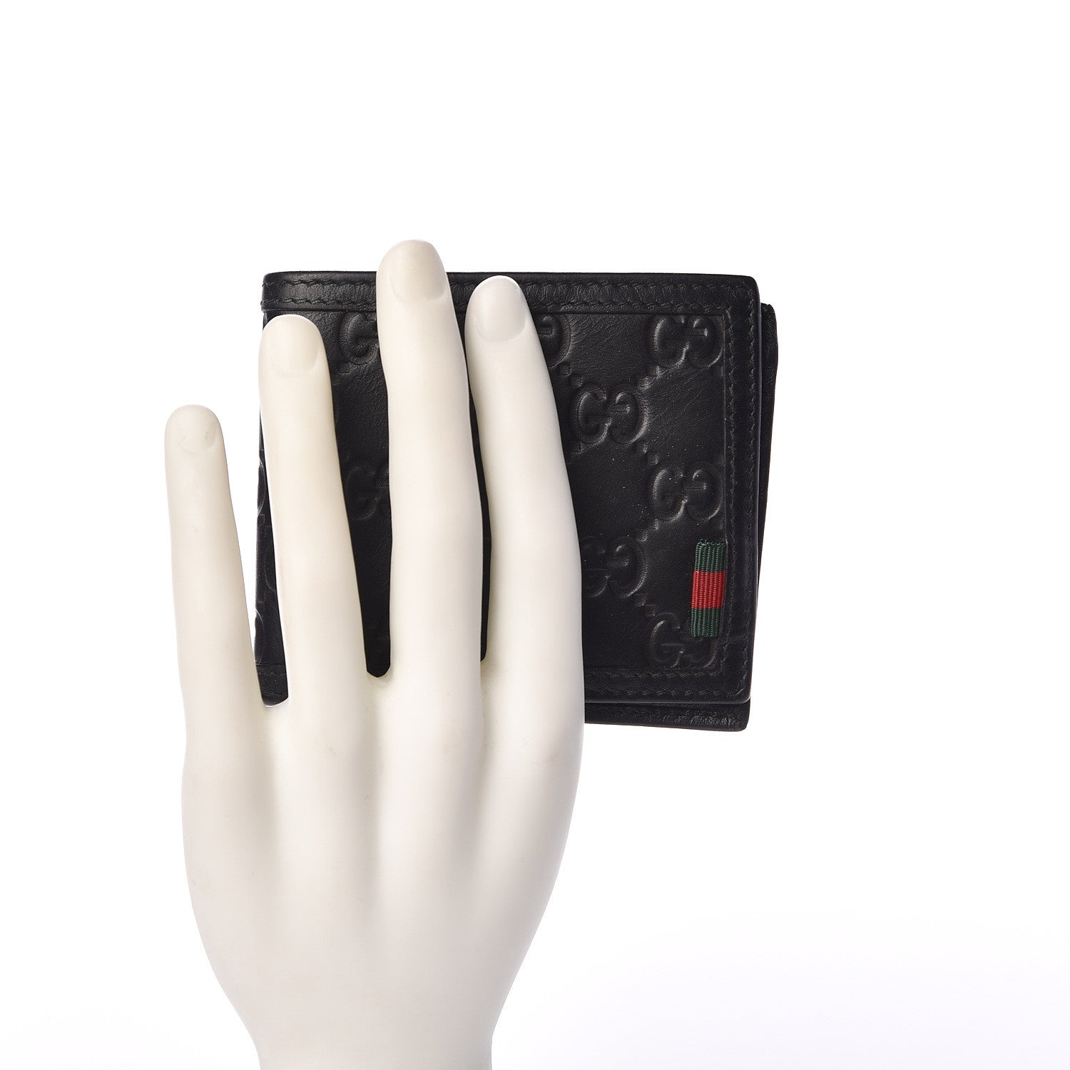 Gucci Guccissima Web Board Bi-Fold Wallet Black 2 of 6