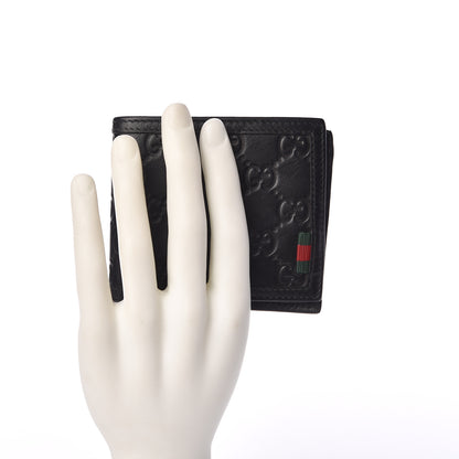 Gucci Guccissima Web Board Bi-Fold Wallet Black 2 of 6