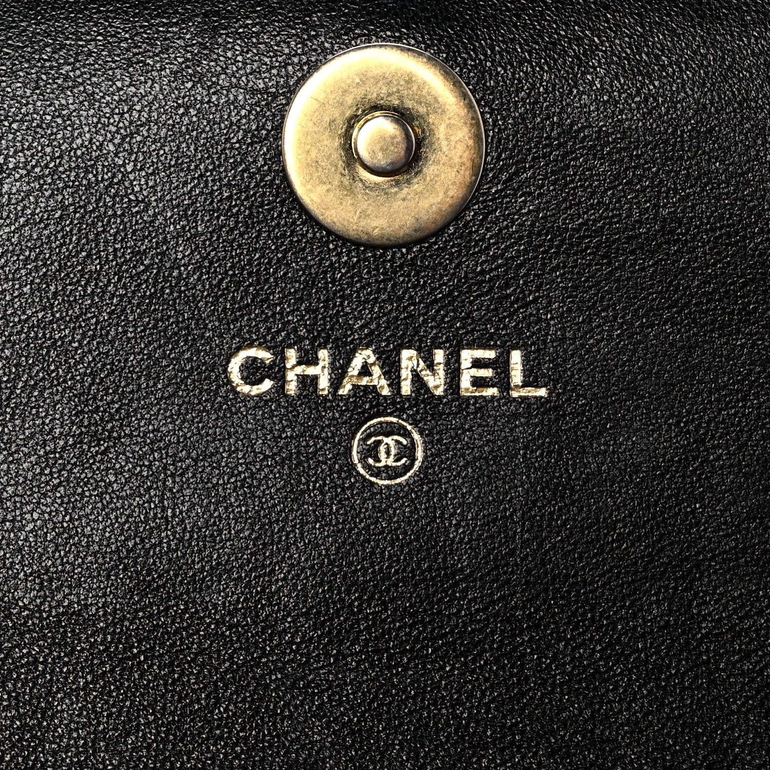 Chanel Goatskin Quilted Chanel 19 Glasses Case With Chain Black 6 of 10