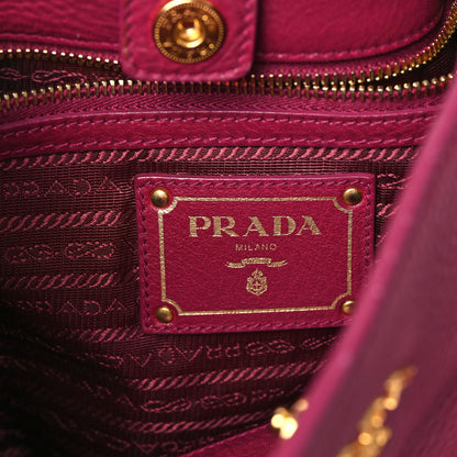 Prada Vitello Daino Side Zip Pocket Hobo Ametista 6 of 14
