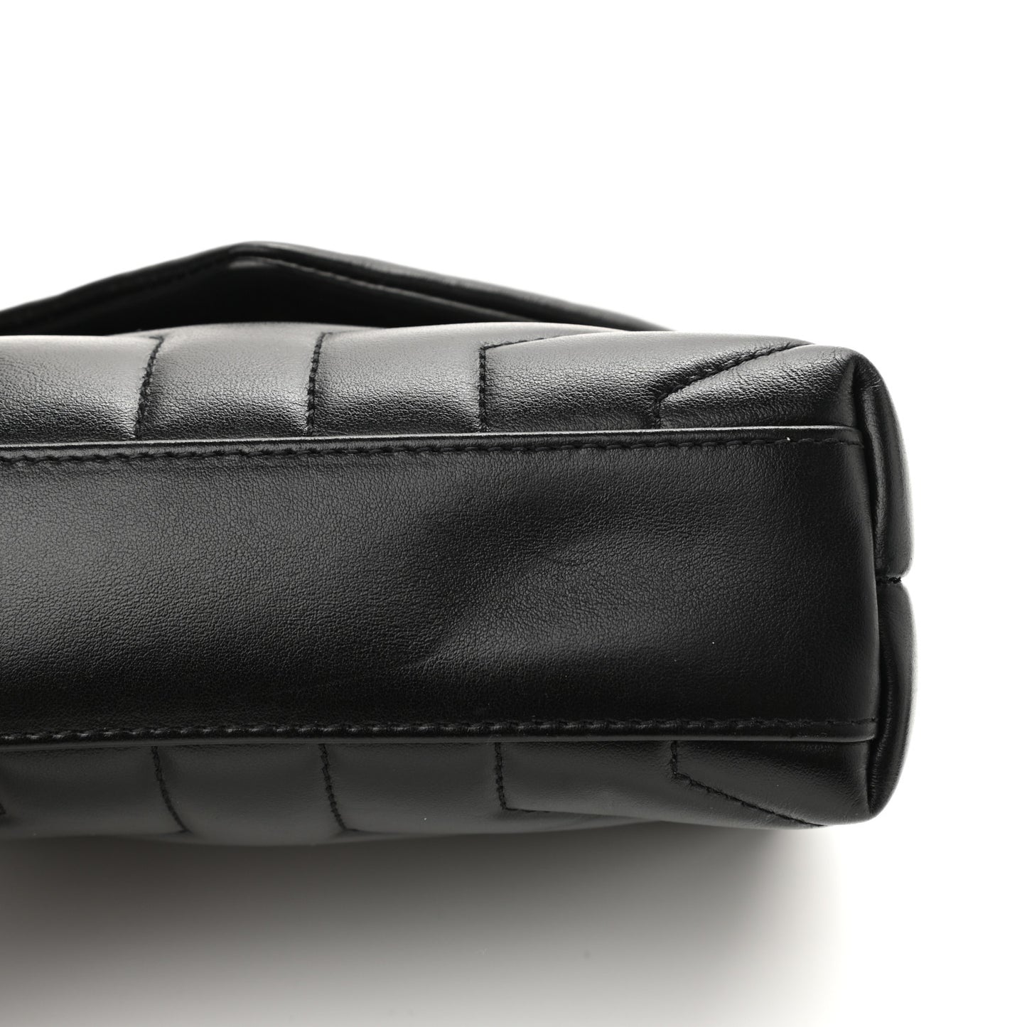 Calfskin Y Quilted Monogram Toy Loulou Crossbody Bag Black