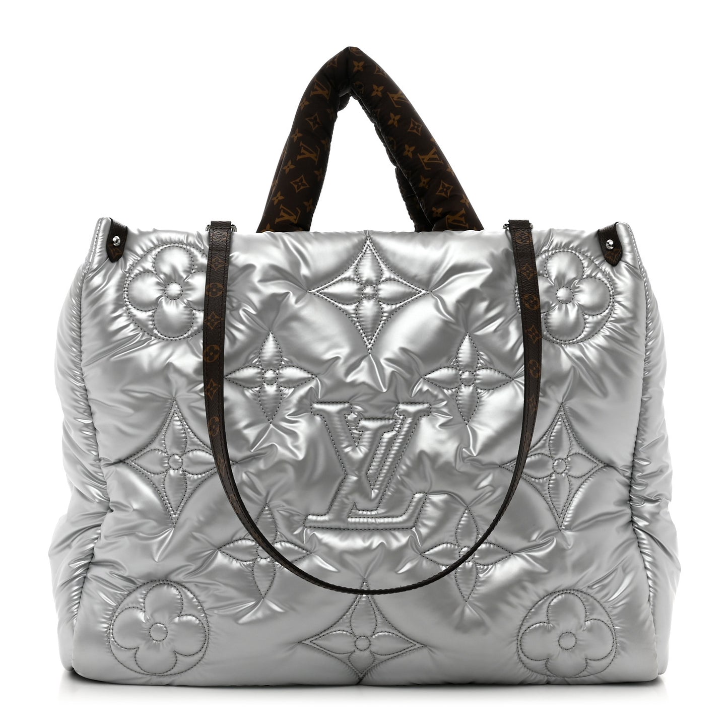 Econyl Monogram Pillow Giant Onthego GM Silver