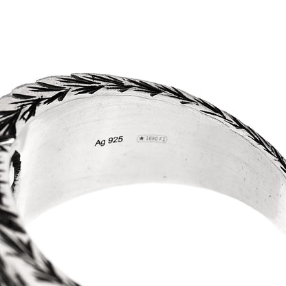 Gucci Sterling Silver Interlocking GG Signet Ring 63 10.5 6 of 6