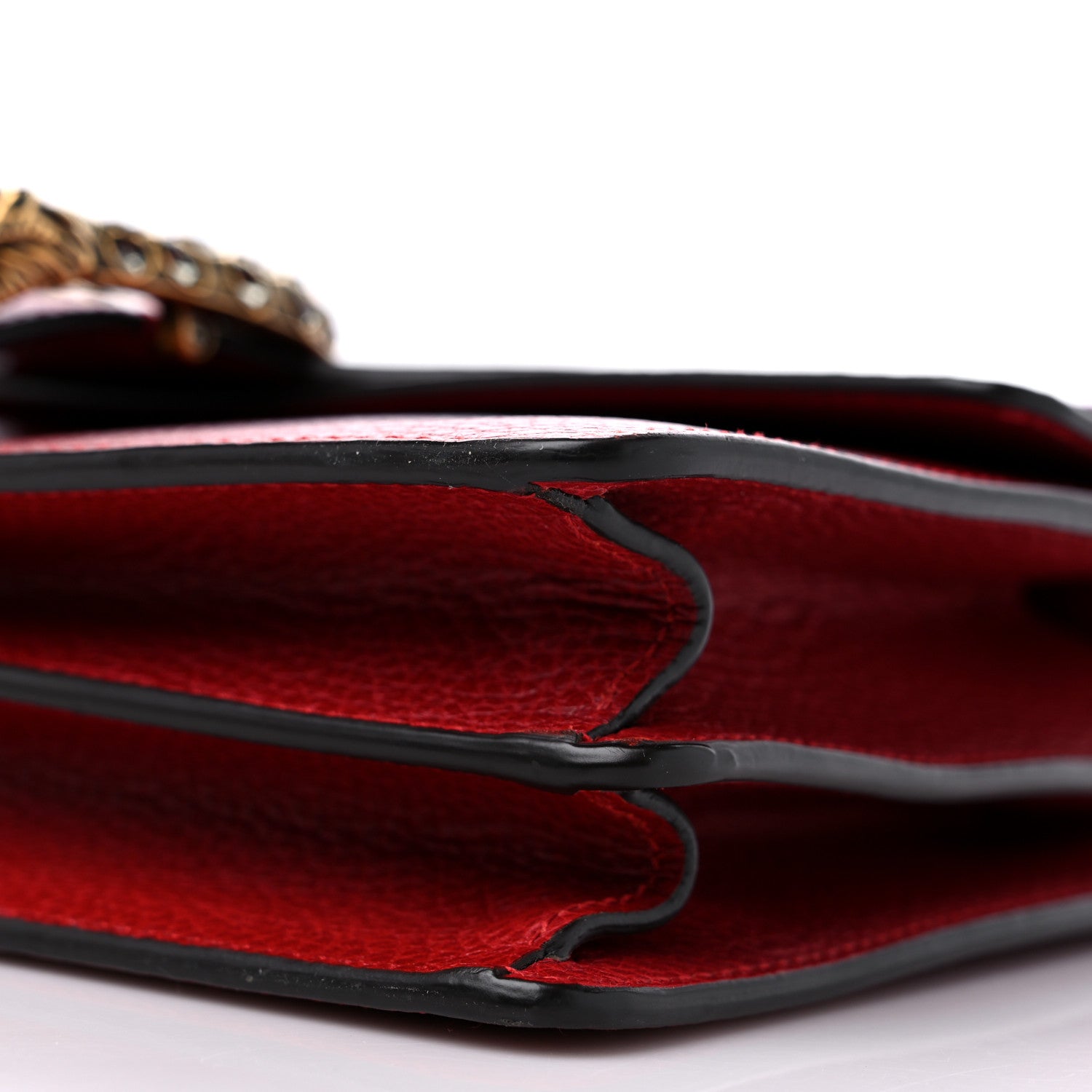 Gucci Dollar Calfskin Swarovski Crystal Small Dionysus Shoulder Bag Hibiscus Red 10 of 14