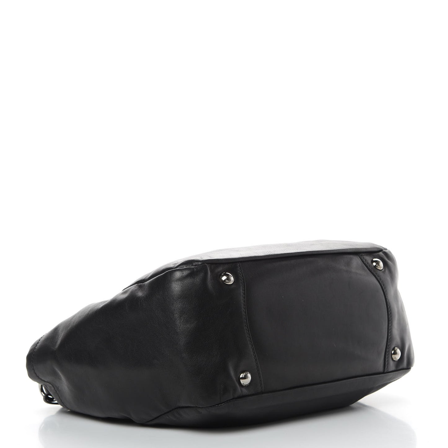 Soft Calfskin Pleated Hobo Black