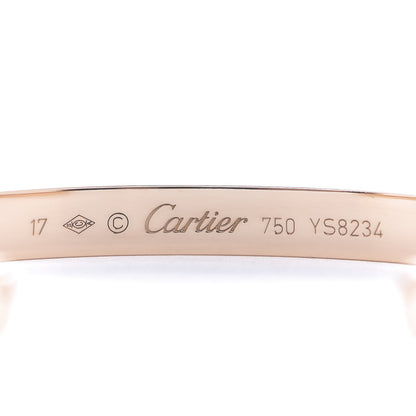 Cartier 18K Pink Gold LOVE Cuff Bracelet 17 3 of 4