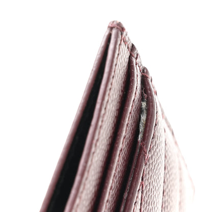 Saint Laurent Grain De Poudre Matelasse Chevron Cassandre Credit Card Case Rouge Legion 9 of 9