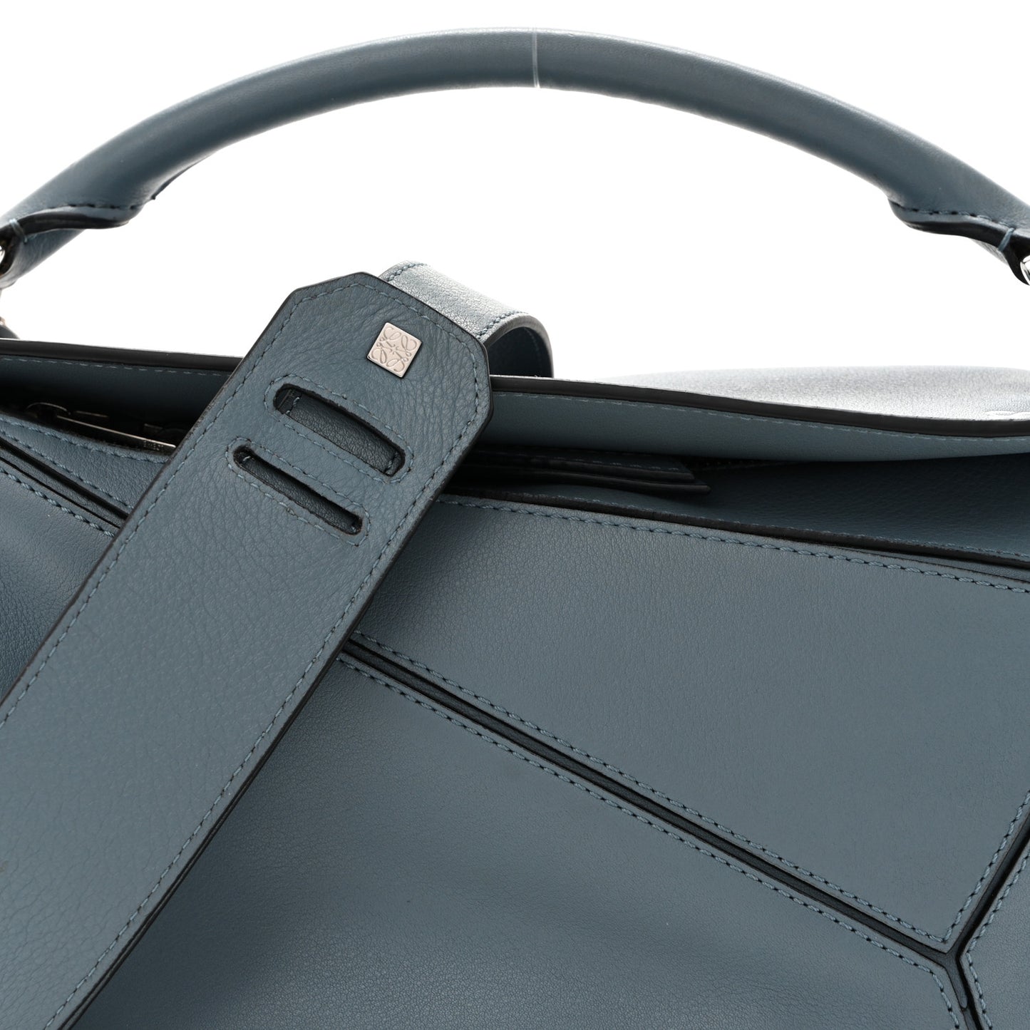 Calfskin Small Puzzle Bag Stone Blue