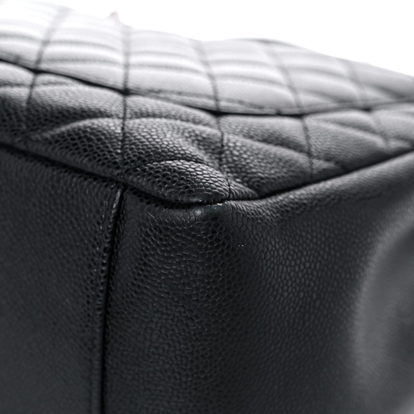 Caviar Quilted Grand Shopping Tote GST Black