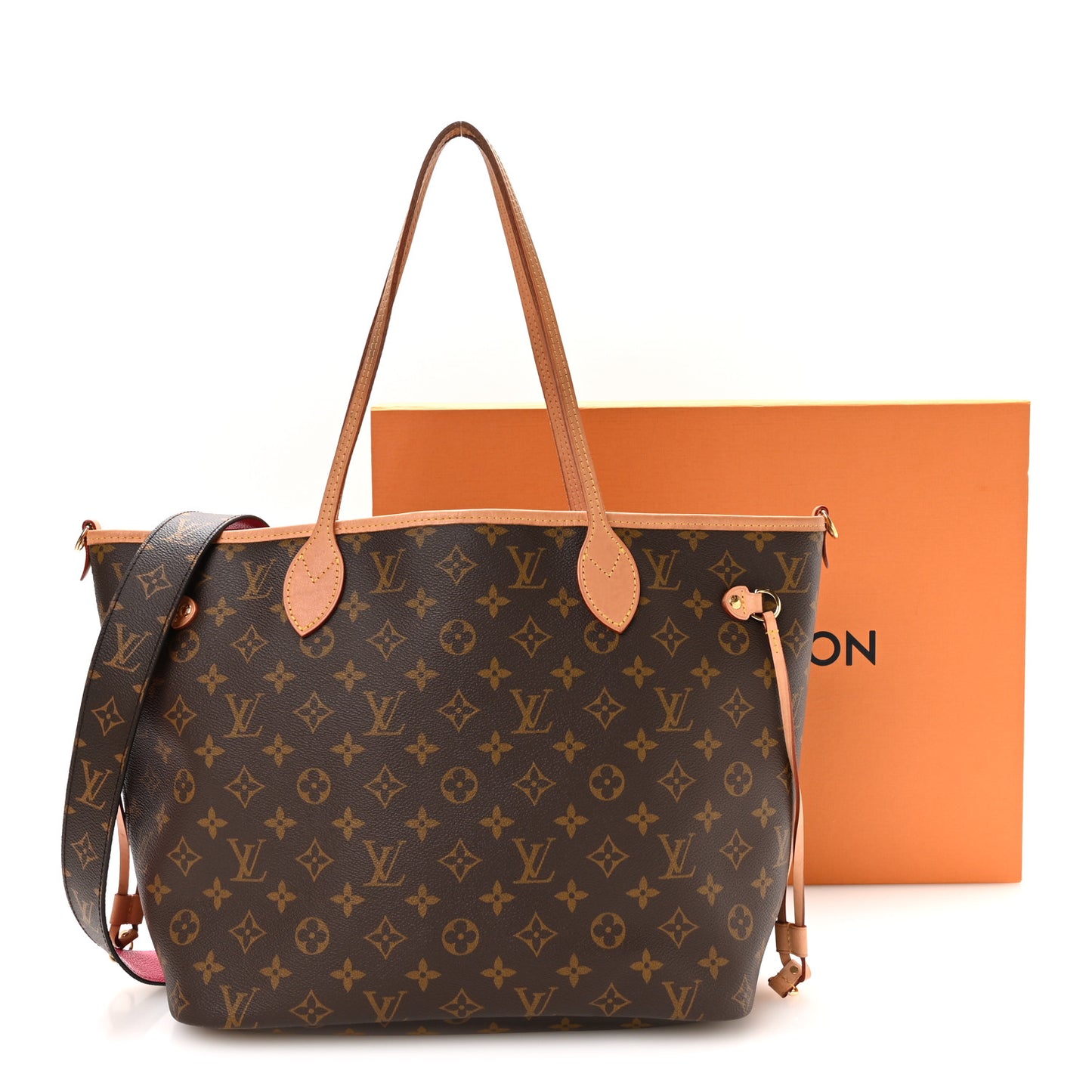 Monogram Inside Out Neverfull Bandouliere MM Rose Pondichery Rose Pondichery