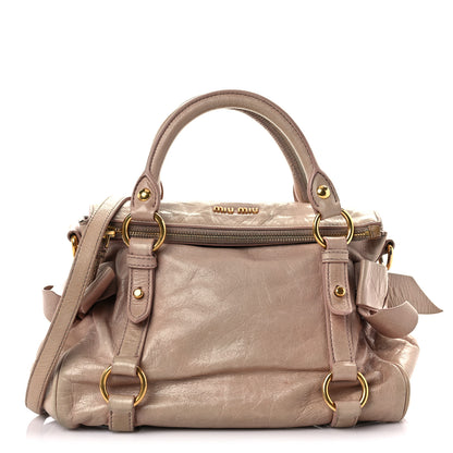 Miu Miu Vitello Lux Mini Bow Bag Cipria 1 of 12