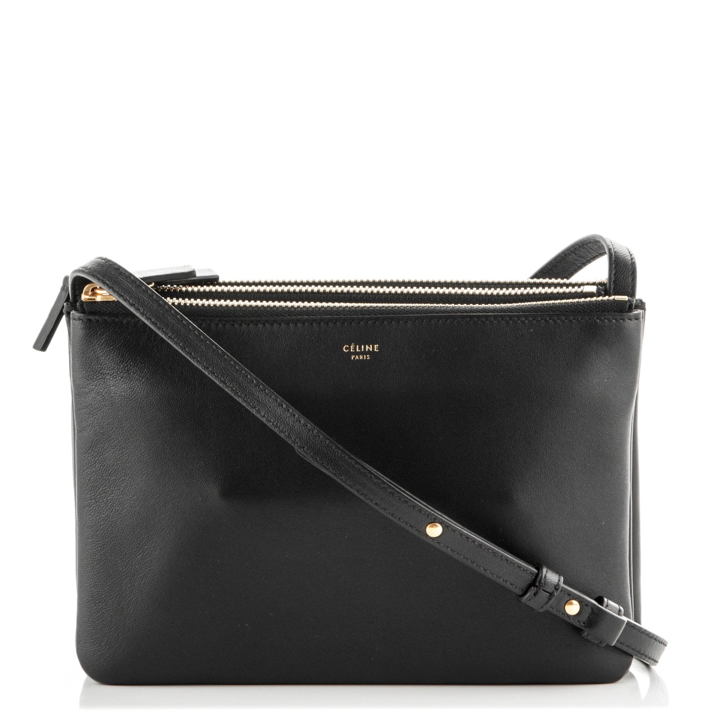 Lambskin Small Trio Crossbody Bag Black