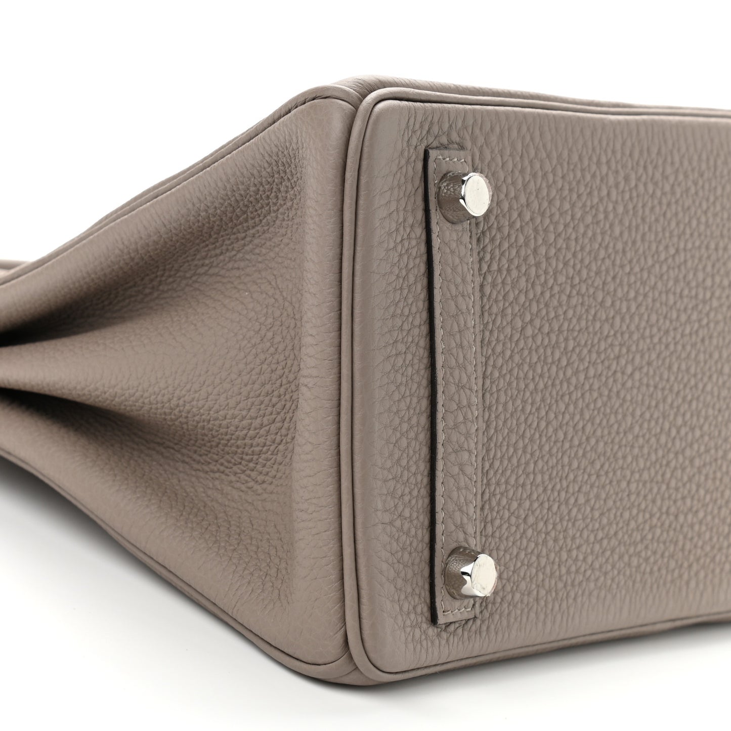 Togo Horseshoe Birkin 25 Gris Asphalte