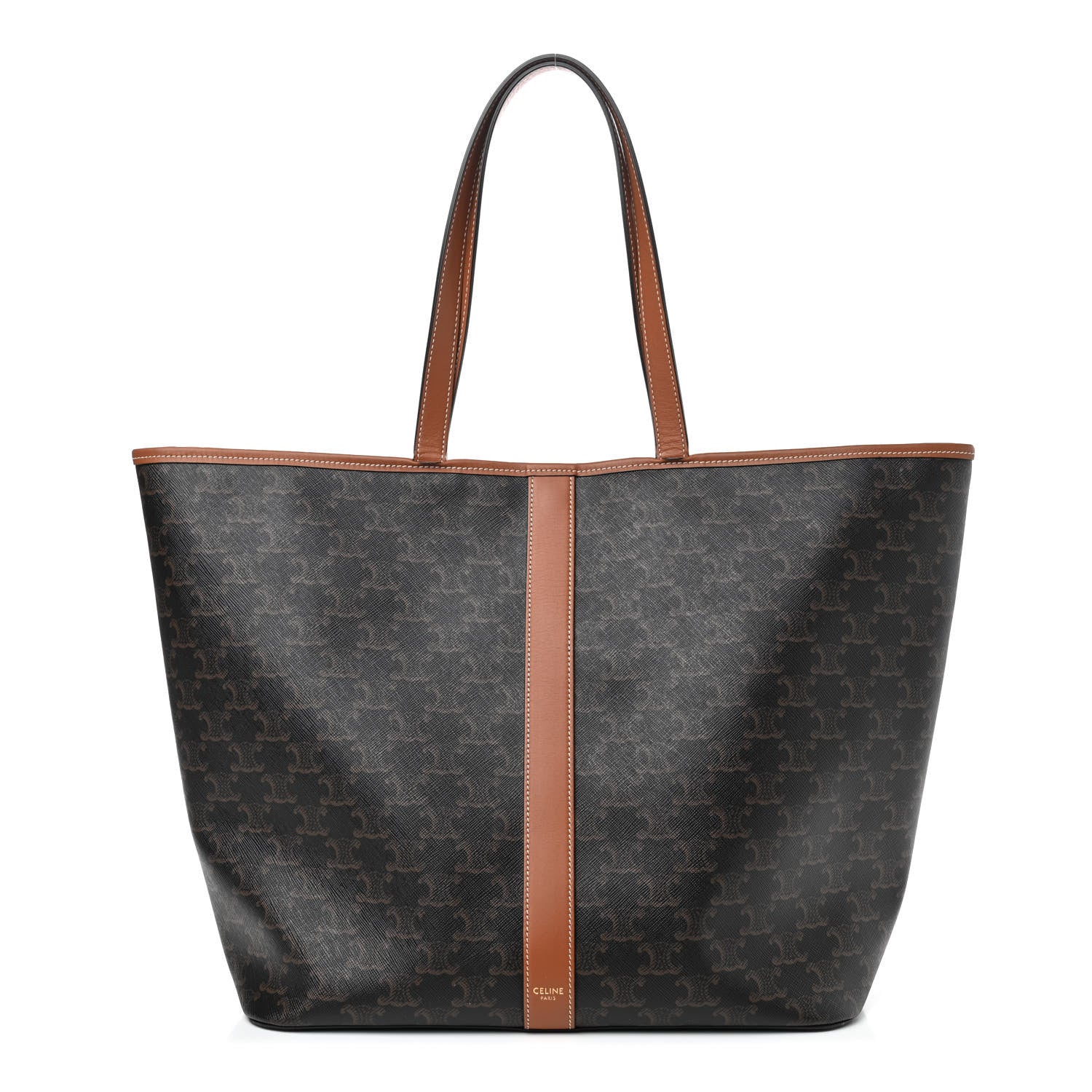 Celine Triomphe Canvas Medium Cabas Bag Tan 1 of 9