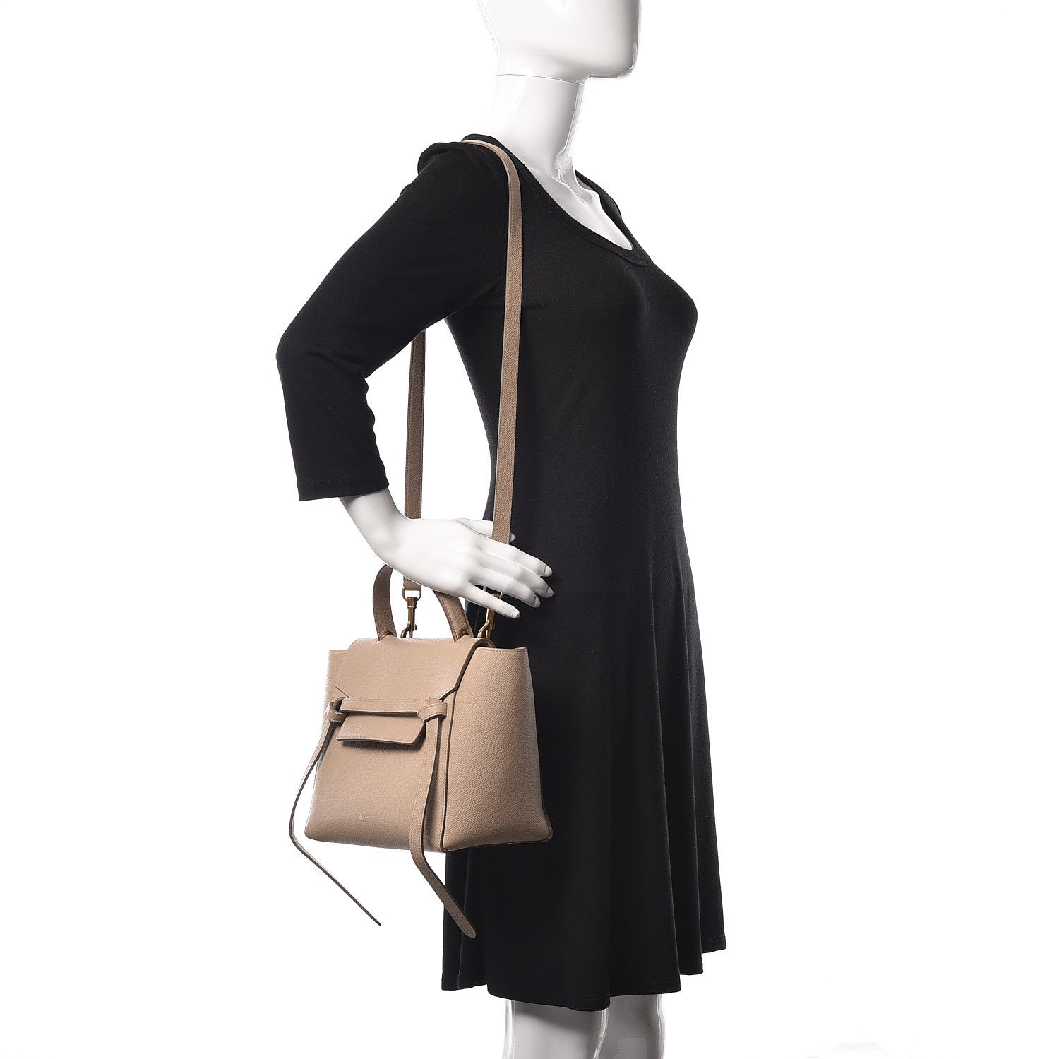Celine Grained Calfskin Micro Belt Bag Light Taupe 2 of 10