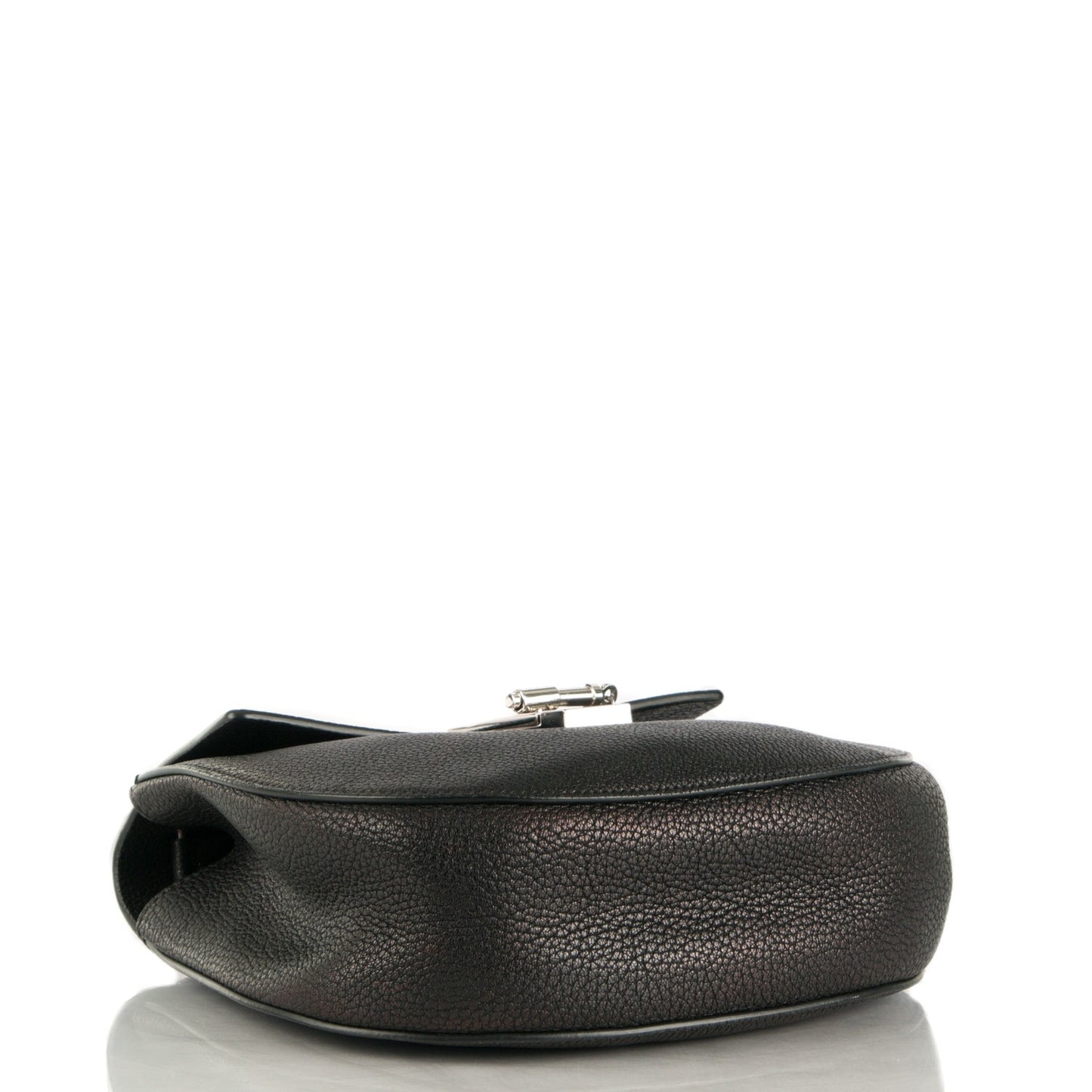 Grained Lambskin Drew Shoulder Bag Black