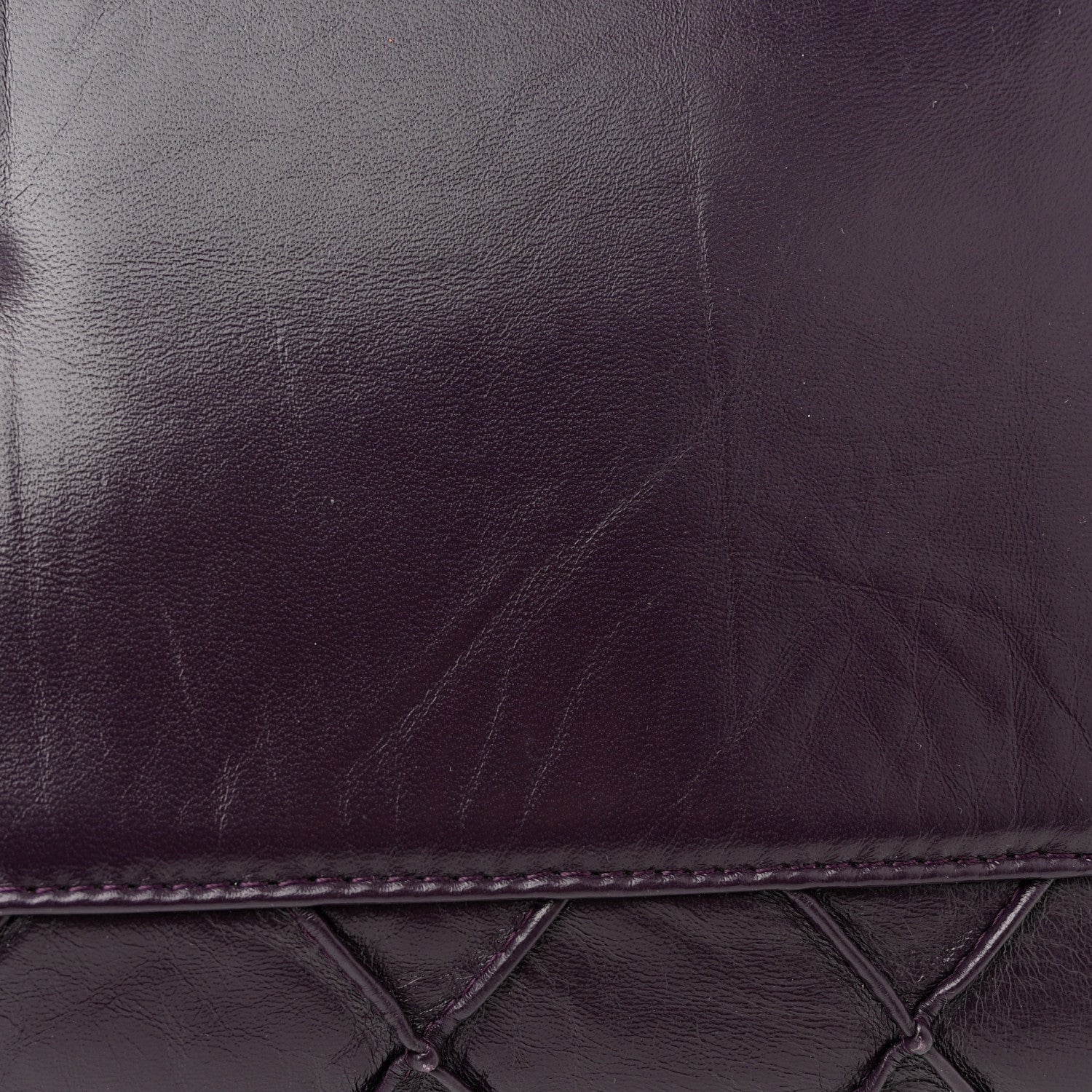 Chanel Lambskin Quilted Large Bowler Purple 11 of 12