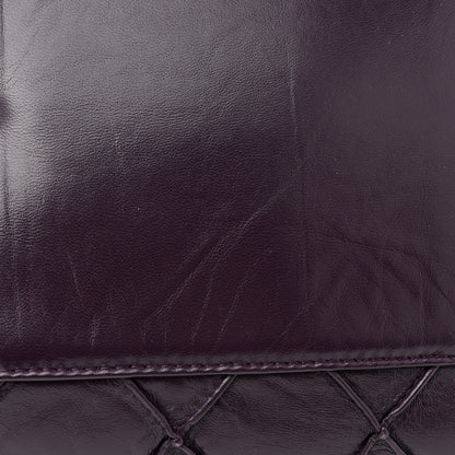 Chanel Lambskin Quilted Large Bowler Purple 11 of 12
