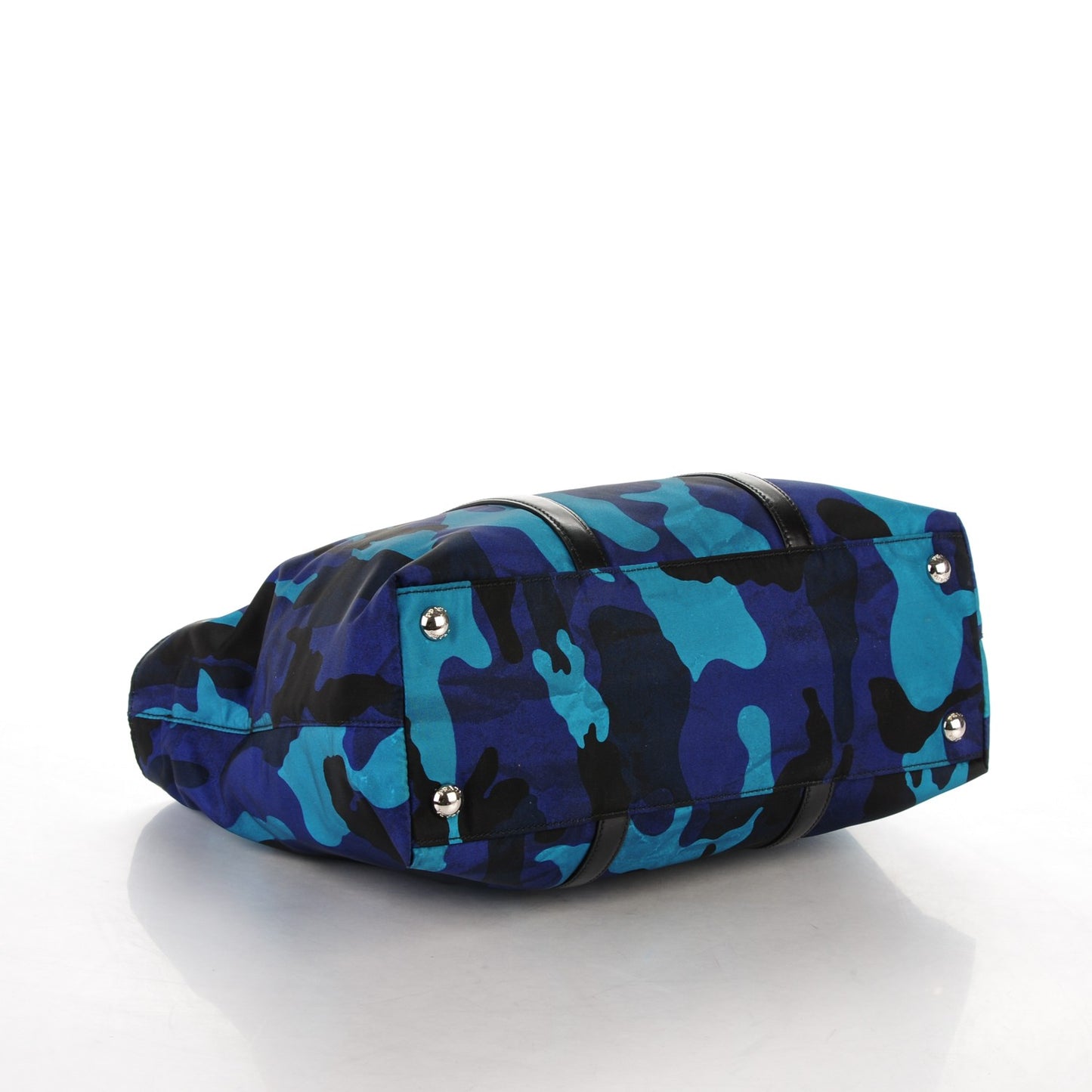 Tessuto Nylon Camouflage Tote Royal Blue
