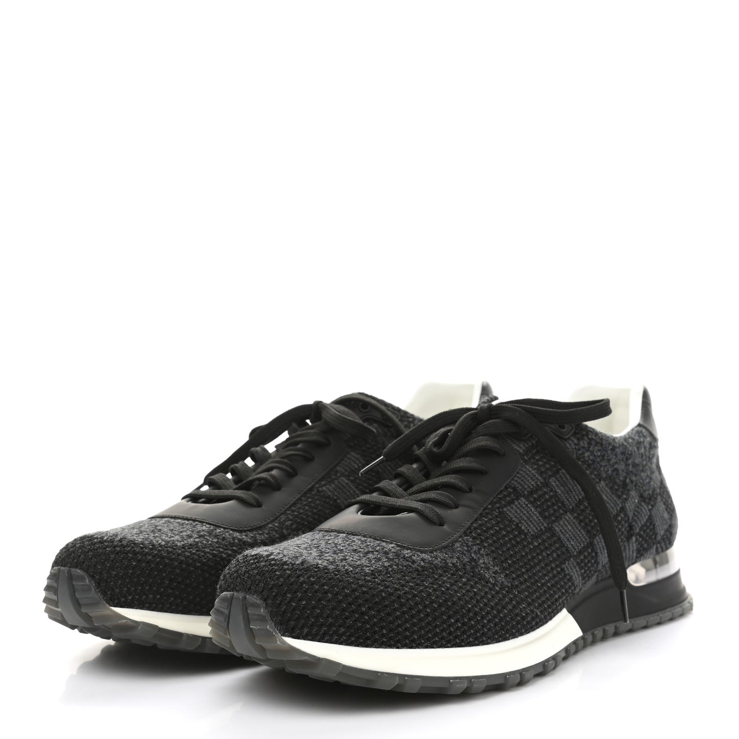 Calfskin Damier Run Away Sneakers 9.5 Graphite