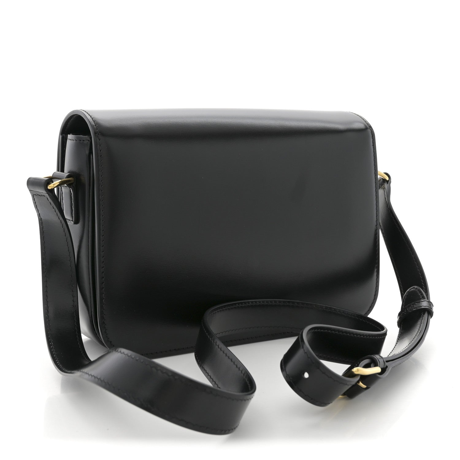 Celine Shiny Calfskin Medium Triomphe Black 3 of 11